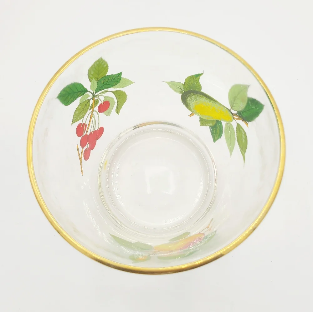 Vintage West Virginia Glass Co Fruit Cocktail Barware Ice Bucket